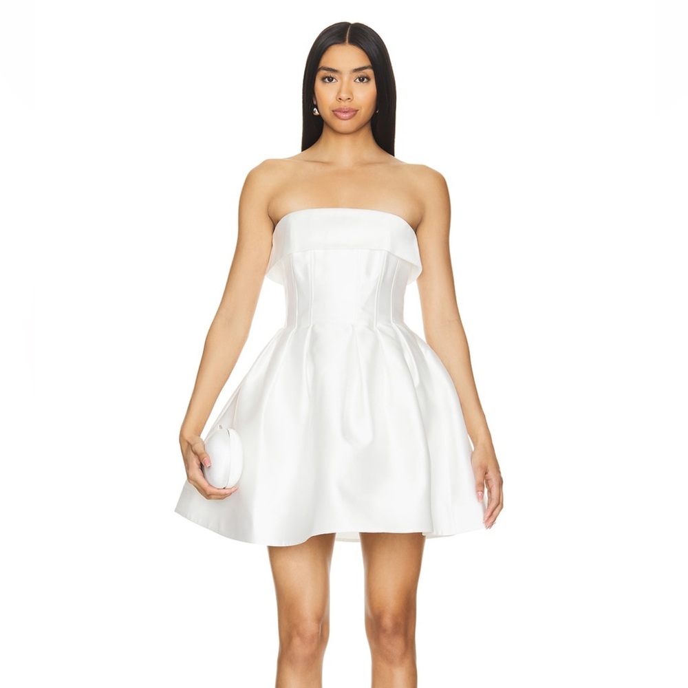 Rebecca Vallance Ivory Strapless Dress size 4 US WORN ONCE